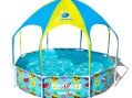 Детский каркасный круглый бассейн Bestway 56432 (244х51) с навесом