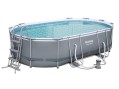Каркасный бассейн Bestway 56448 Power Steel (488х305х107 см) с картриджным фильтром, лестницей и защитным тентом Каркасный бассейн Bestway 56448 Power Steel (488х305х107 см) с картриджным фильтром, лестницей и защитным тентом
