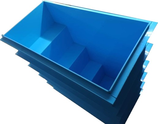 Купель 1,5х0,82х1,51м из полипропилена с лестницей 3 ст. 8мм (чаша)***