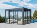 Стеклянная панель 2.35x4 м на 2х направляющих c рамкой Стеклянная панель 2.35x4 м на 2х направляющих c рамкой