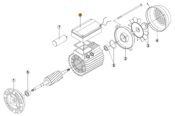 Крышка коробки распаячной насоса KA/KAP-350,  450  (MEC-90) Kripsol (6407.A)