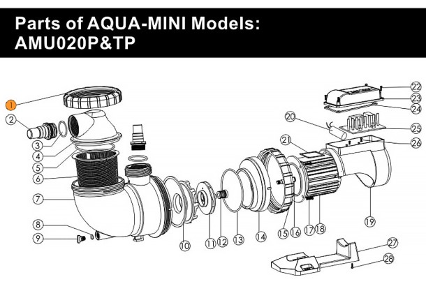 Муфта резьбовая крышки префильтра насоса AQUA-MINI Emaux (01021067)