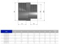 Ниппель ПВХ Effast RERNRE063F переходной, с наружной резьбой, d2
