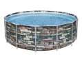 Каркасный бассейн Bestway Loft 56993 (427х122 см) с картриджным фильтром, лестницей и защитным тентом Каркасный бассейн Bestway Loft 56993 (427х122 см) с картриджным фильтром, лестницей и защитным тентом