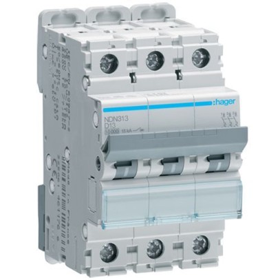 Автоматический выключатель Hager NDN313 3-полюсный, In=13 А “D”