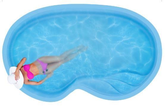 Бассейн  4,3х2,7х1,55м. Барселона композитный (чаша)