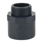 Адаптер переходной ПВХ с нар. резьбой 50/63*2" Адаптер переходной ПВХ с нар. резьбой 50/63*2"