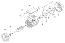 Крышка передняя эл.двигателя KA/KAP-550 (МЕС -100) Kripsol М2.7006R/RBM1010.50R/RMOT0001.05R