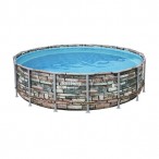 Каркасный бассейн Bestway Loft 56966 (488х122 см) с картриджным фильтром, лестницей и защитным тентом
