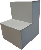 Лестница приставная 2ст к купелям и СПА бассейнам, серый пластик 660х560х500мм