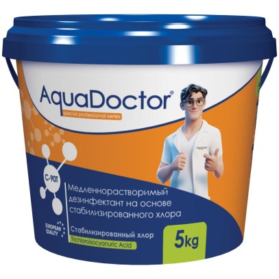 Медленный хлор AquaDoctor C-90T в таблетках 5кг Медленный хлор AquaDoctor C-90T в таблетках 5кг