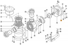 Крышка задняя (фланец) насоса KAN-1020/1270 н.о. Kripsol RPUM0017.06R
