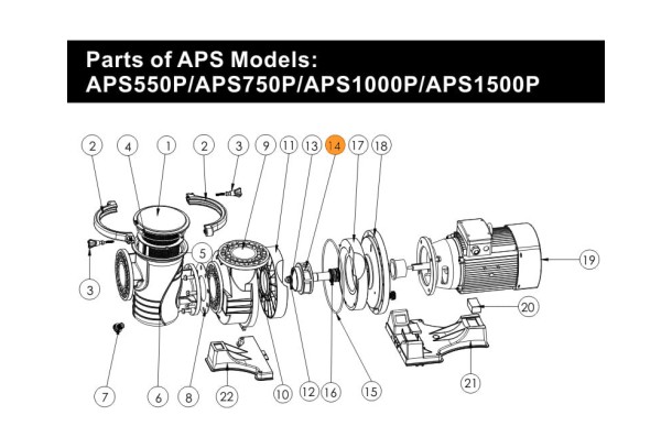 Рабочее колесо насоса APS 5.5HP Emaux 420366716