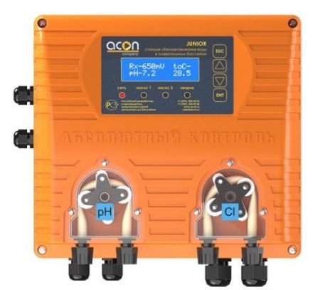 Станция дозирования химреагентов для бассейна Cl (редокс), pH JUNIOR Rx / PH Станция дозирования химреагентов для бассейна Cl (редокс), pH JUNIOR Rx / PH