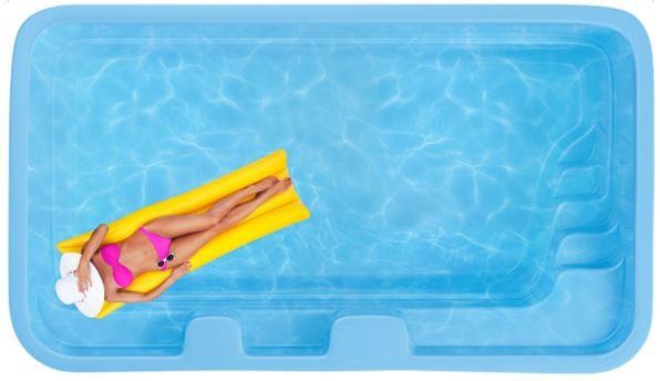 Бассейн  5,3х3х1,5м. Де Пальмьер композитный (чаша)