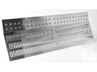 Решетка переливная из нержавеющей стали 245 мм, Перфорированная