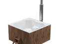 Купель PolarSpa QUATTRO HOT (200х200см) термососна, интегрированная дровяная печь