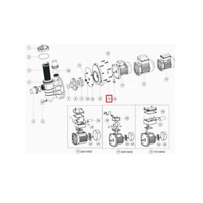  Комплект болтов для корпуса насоса Aquaviva SS M6*30 