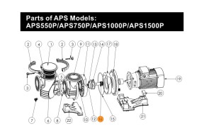 Сальник (компл.) насоса APS 5,5-7,5HP Emaux  113006715