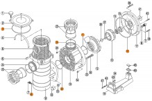 Прокладки (полный комплект) насоса KAN Kripsol RPUM3116.09R