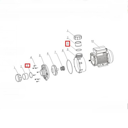  Уплотнительное кольцо соединительной муфты для насоса Aquaviva WTC 