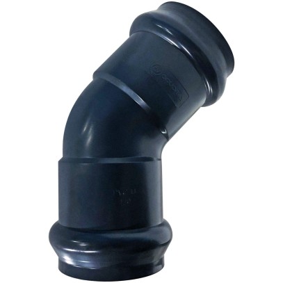  Отвод 45° двухраструбный d225 мм 