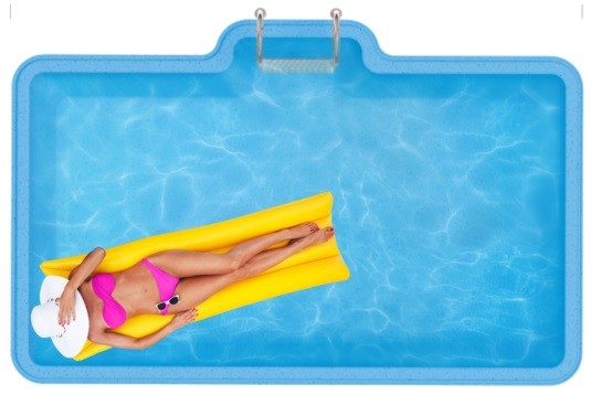 Бассейн  3,56х2,25х1,5м. Абвиль композитный (чаша)