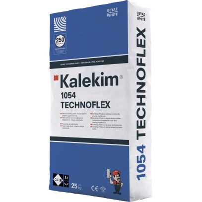  Клей для плитки высокоэластичный Kalekim Technoflex 1054 , С2ТЕ S1 (25 кг) Белый. Уценка 
