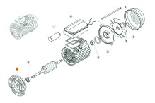 Крышка передн. эл.двигателя KA/KAP-250,300,350,450 (МЕС -90) Kripsol 7005.A/RBM1010.40R/RMOT0001.04R