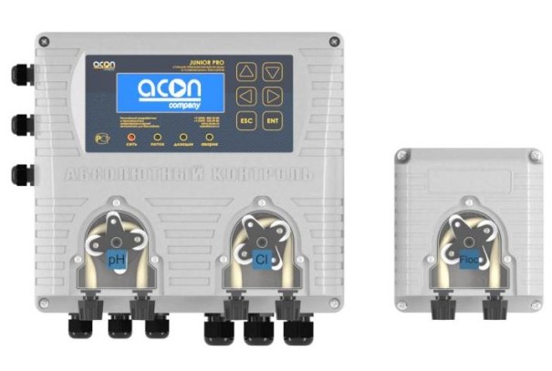 Автоматическая станция дозирования химреагентов для бассейна Cl, pH JUNIOR PRO