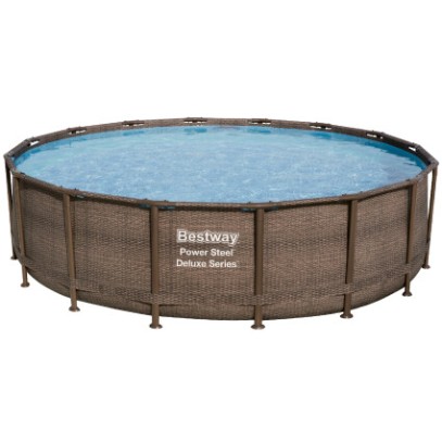 Каркасный бассейн Bestway Ротанг 56666 (488х122 см) с картриджным фильтром Каркасный бассейн Bestway Ротанг 56666 (488х122 см) с картриджным фильтром