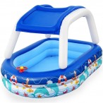 Детский надувной бассейн Bestway 54370 (213x155x132 см) с навесом от солнца