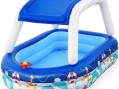 Детский надувной бассейн Bestway 54370 (213x155x132 см) с навесом от солнца Детский надувной бассейн Bestway 54370 (213x155x132 см) с навесом от солнца
