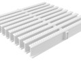 Решетка для бассейна переливная ACON 195x34мм, цвет белый