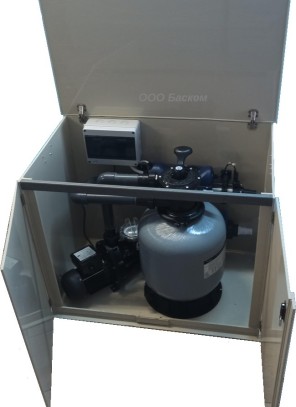 Ящик с оборудованием для бассейна до 20 м.куб. с подогревом от электричества Ящик с оборудованием для бассейна до 20 м.куб. с подогревом от электричества