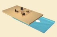 Сдвижная терраса 10,4х4,2м для бассейна (одна платформа) Сдвижная терраса 10,4х4,2м для бассейна (одна платформа)