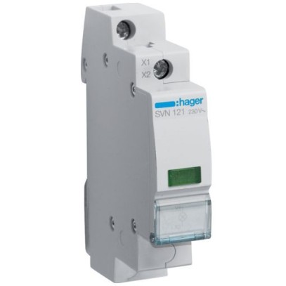 Индикатор Hager SVN121 LED 230 В, зеленый, 1 модуль